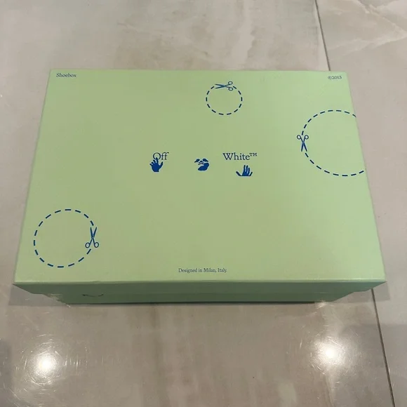 Rare Green Off-White Shoebox Tissue Paper AND Logo Dust Bag - Picture 8 of 13